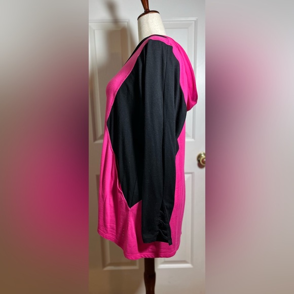 Livi Active Vibrant Pink and Black Women’s Hoodie - Picture 2 of 7